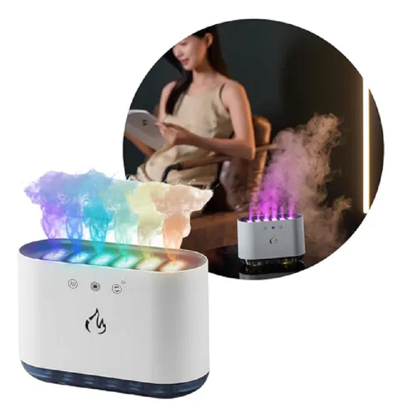 Humidificador difusor de Fogata con luz